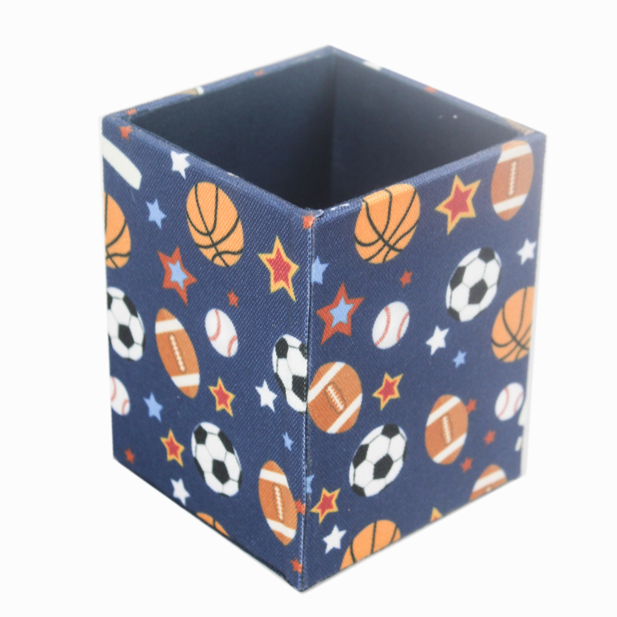 Football Print Design Stationary Organizer & Pen Holder (Set of 2)