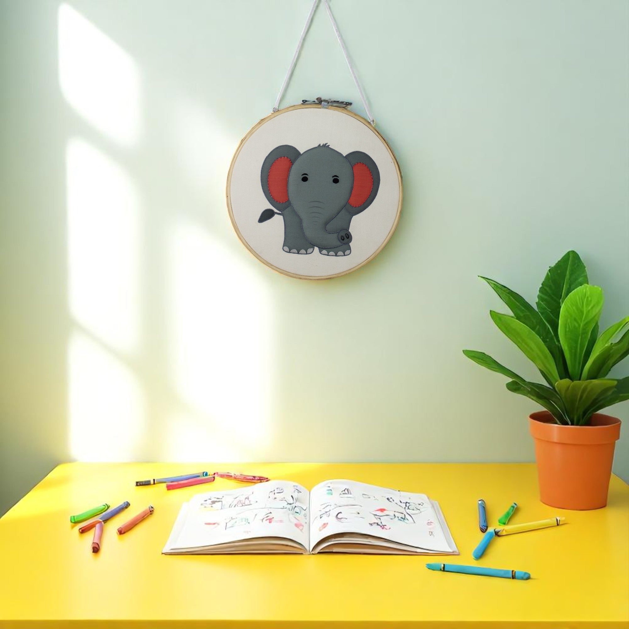 Elephant Design Wall Hoop for Kids