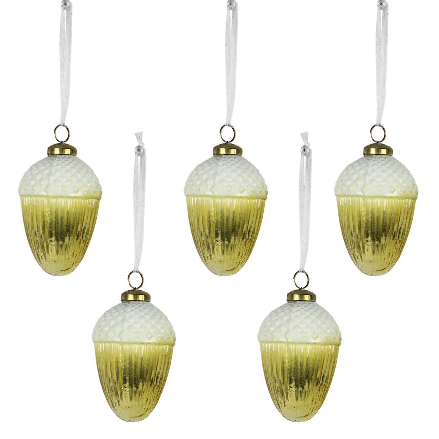 Set of 6 Softy Shaped Christmas Tree Hanging  Ornaments