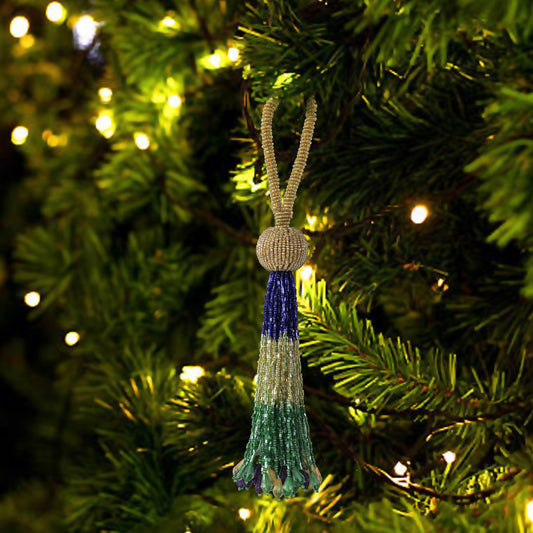 Set of 6 Tassels for Christmas Tree Decoration