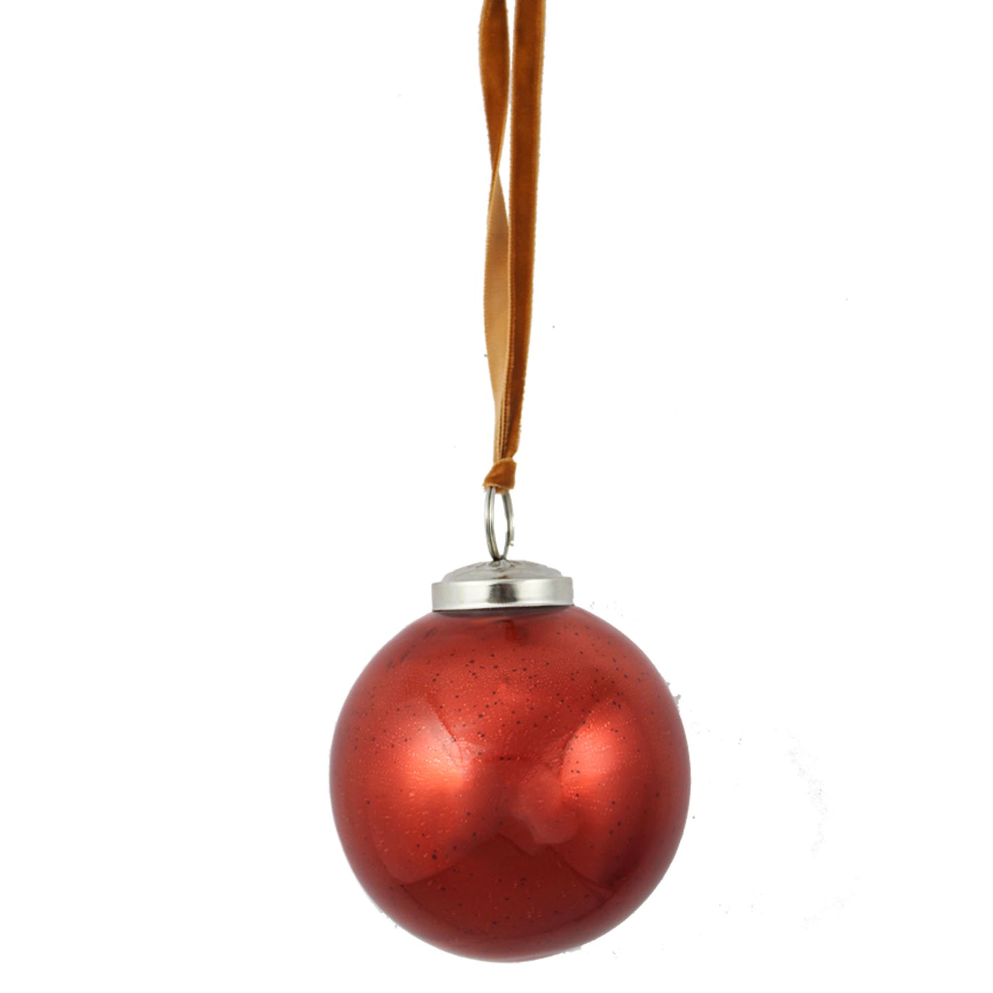 Set of 6 Red Glass Balls for Christmas Tree Decoration