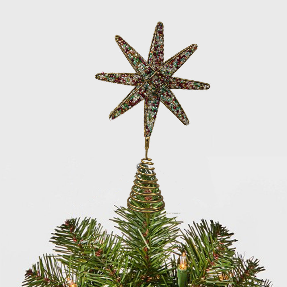 Multicolored Tree Topper for Christmas Tree Decoration