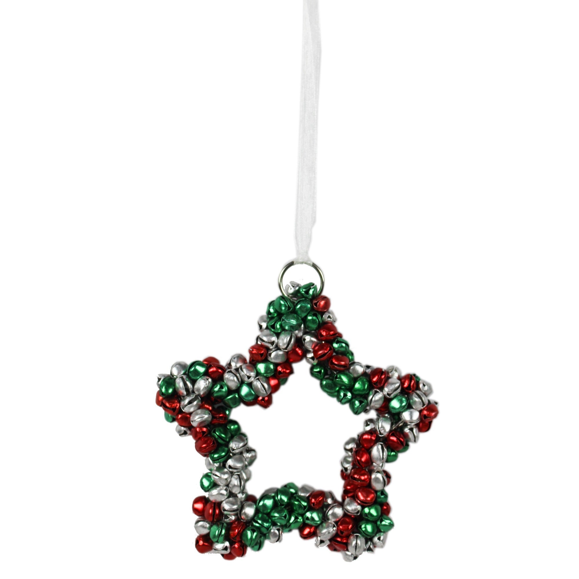 Set of 2 Jingle Bells Star Shaped Christmas Decoration