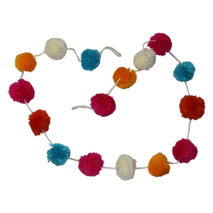 Multicolored Woolen Garland for Christmas Tree Decoration