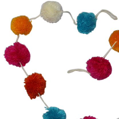 Multicolored Woolen Garland for Christmas Tree Decoration