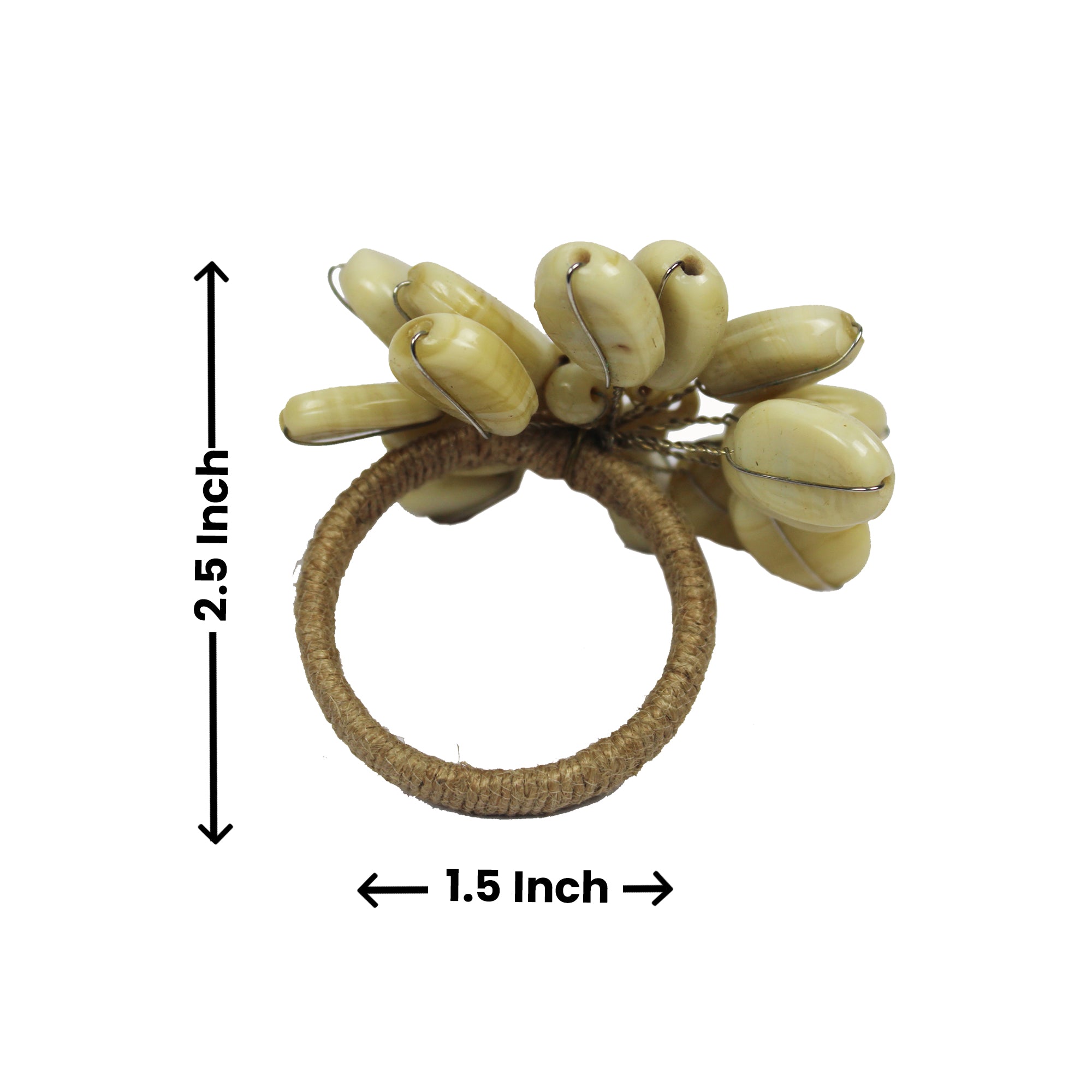 Shell Napkin Ring Set of Four