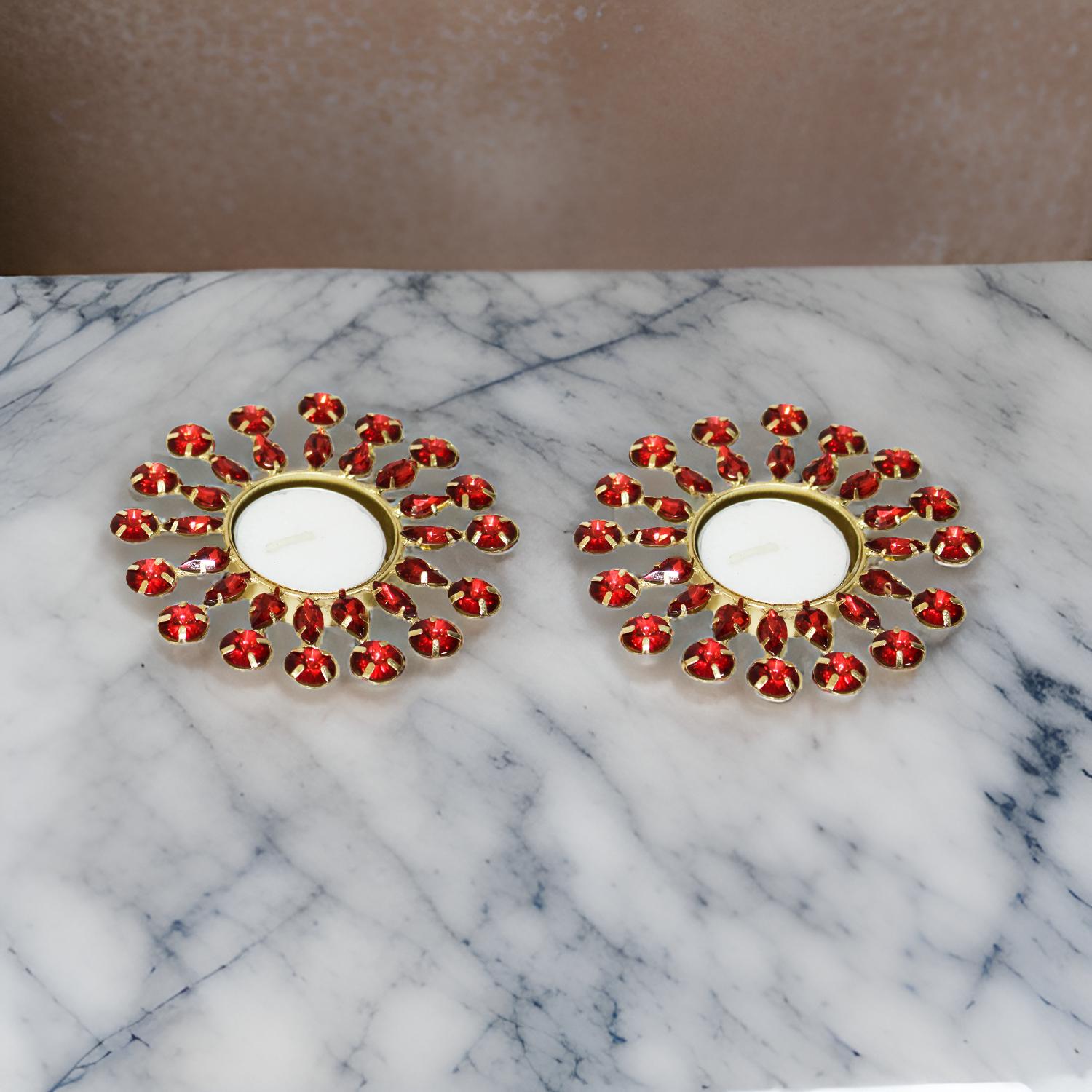 Unique Handcrafted Decorative T-Light Holder for Home (Set of 2)