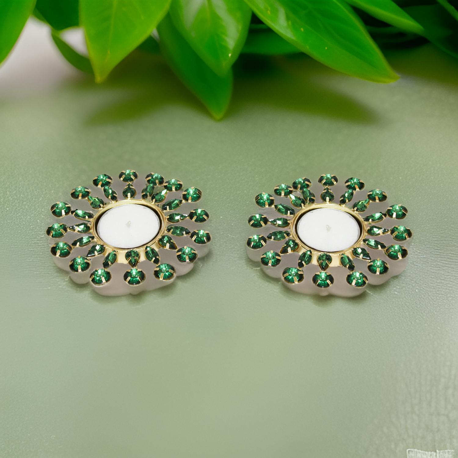 Unique Handcrafted Decorative T-Light Holder for Home & Office (Set of 2)