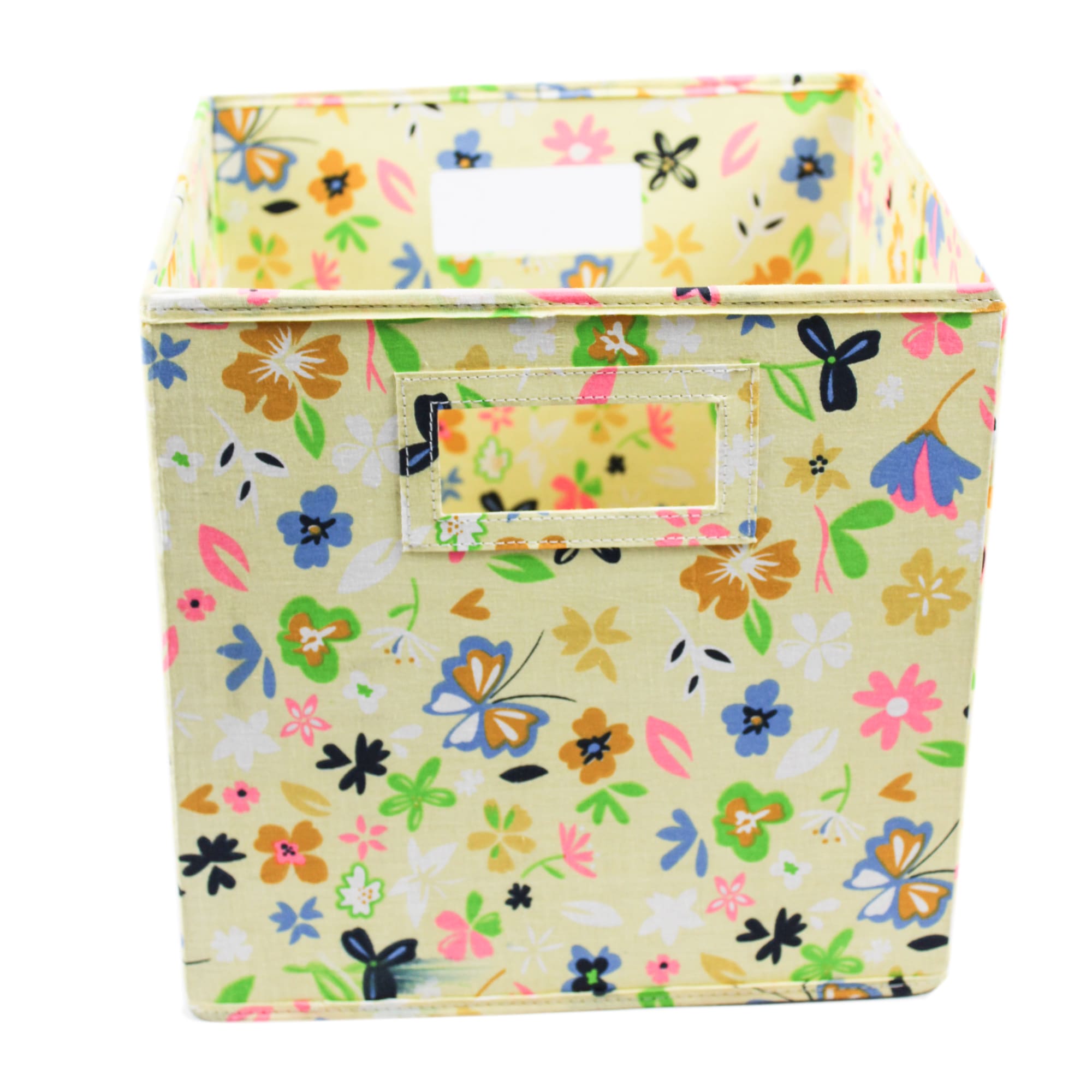 Foldable Floral Design Storage Basket