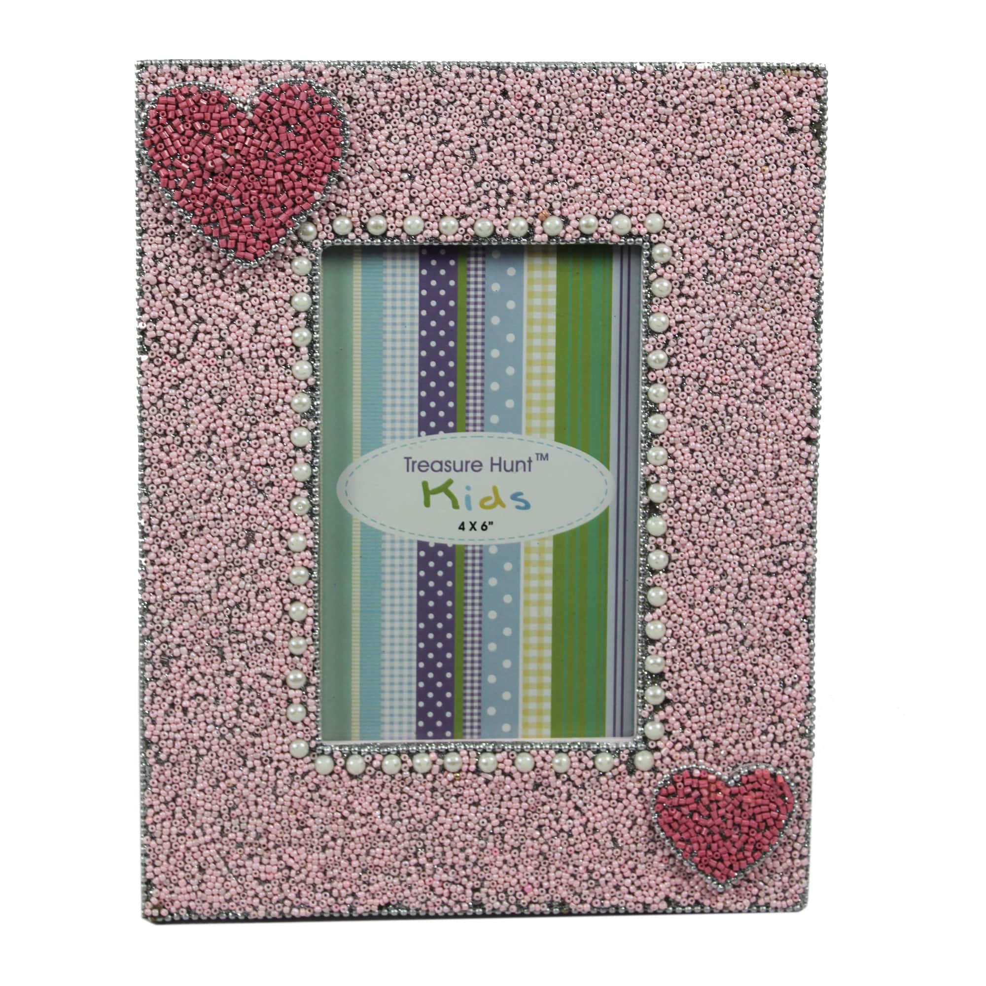 Pearl Beaded Heart Photo Frame for Kids