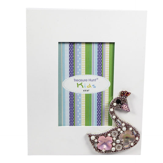 Jeweled Swan Design Picture Frame