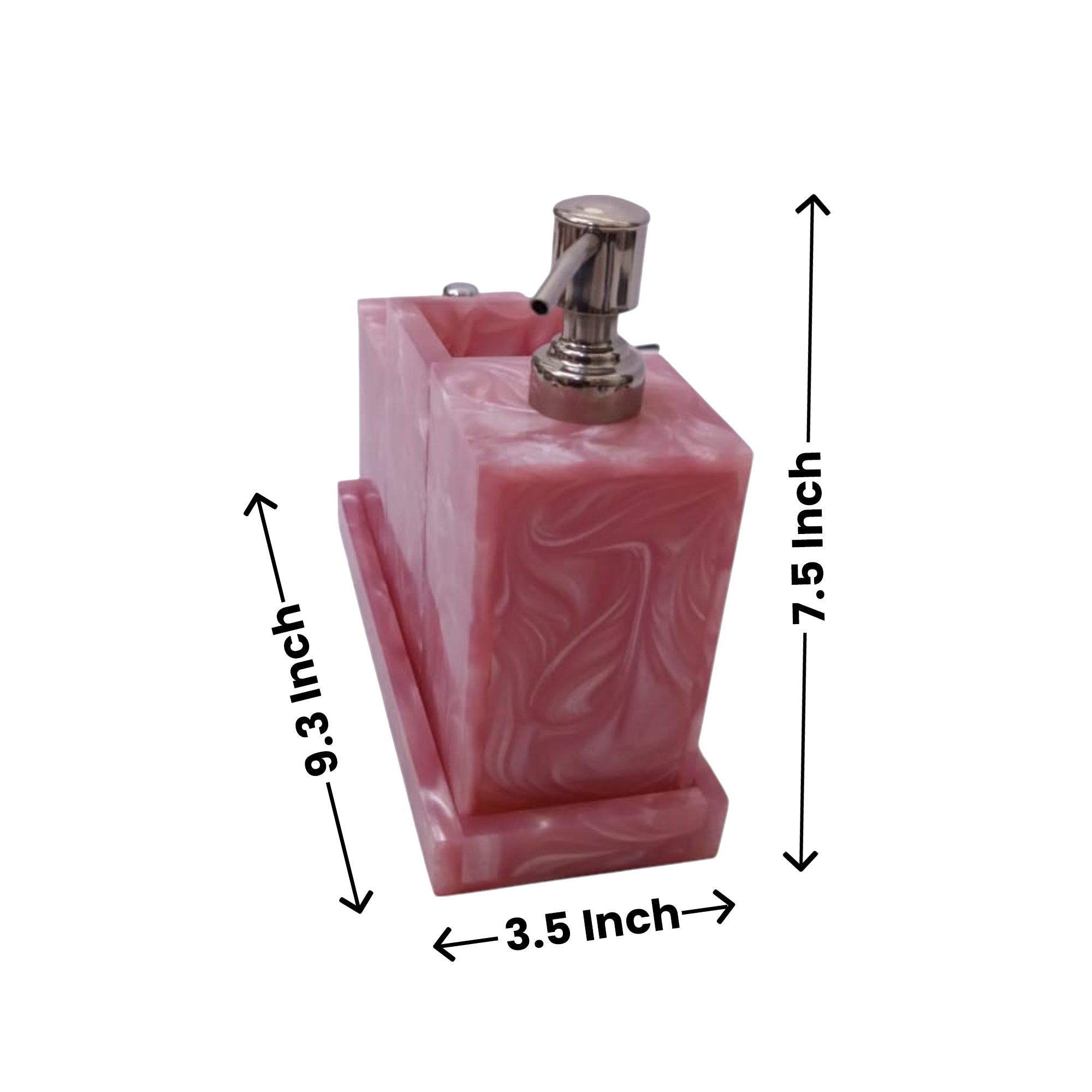 Pink Bathroom Accessory Set of Four