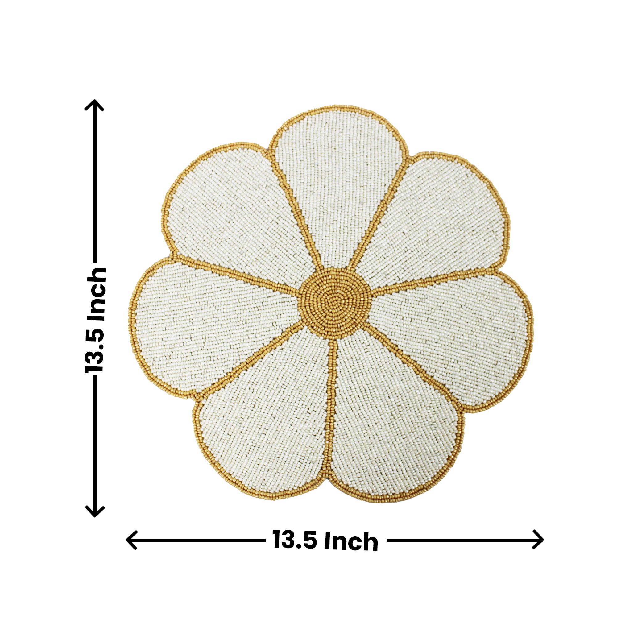 Bead Embroidered Placemats Set of Two