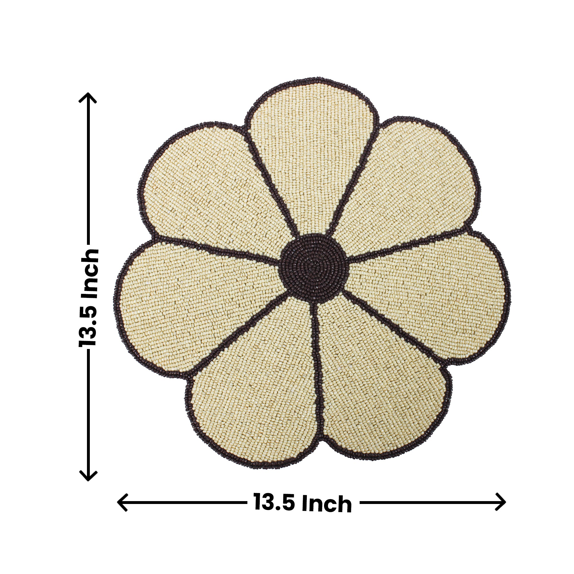 Beaded Embroidered Placemats Set of Two