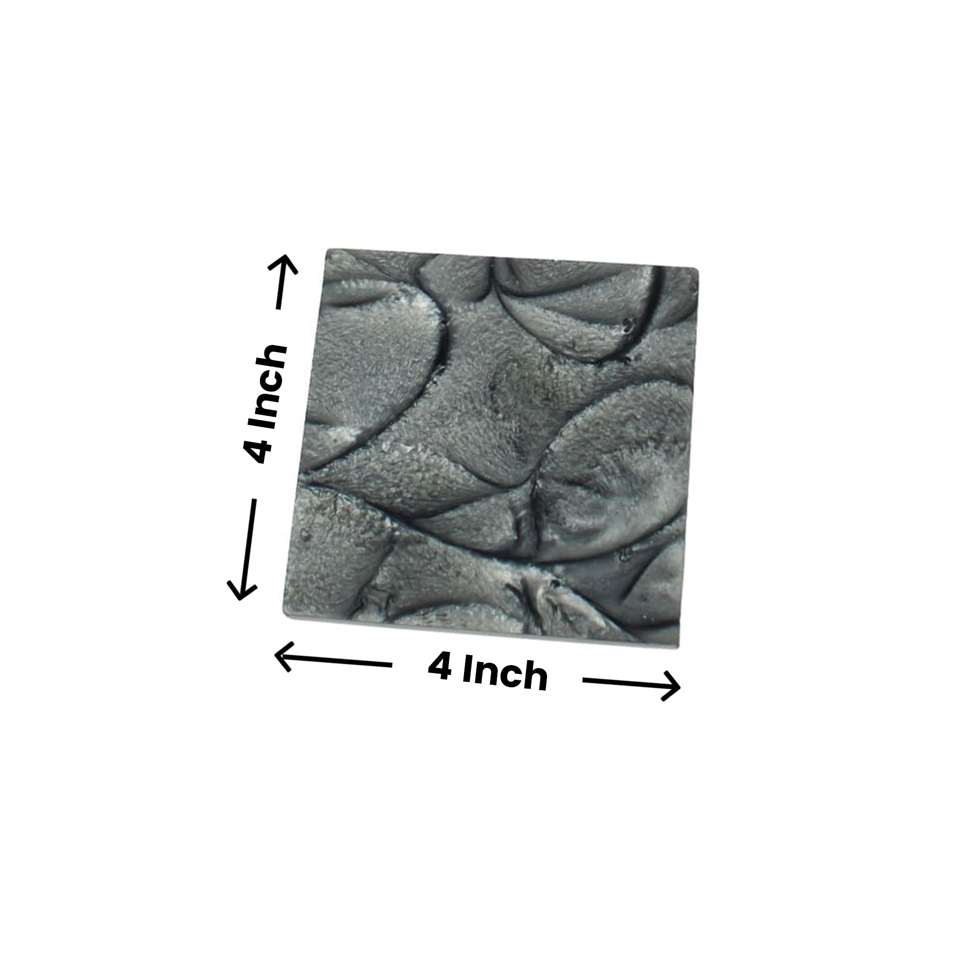 Black Resin Coaster set of Four with Caddy Tray