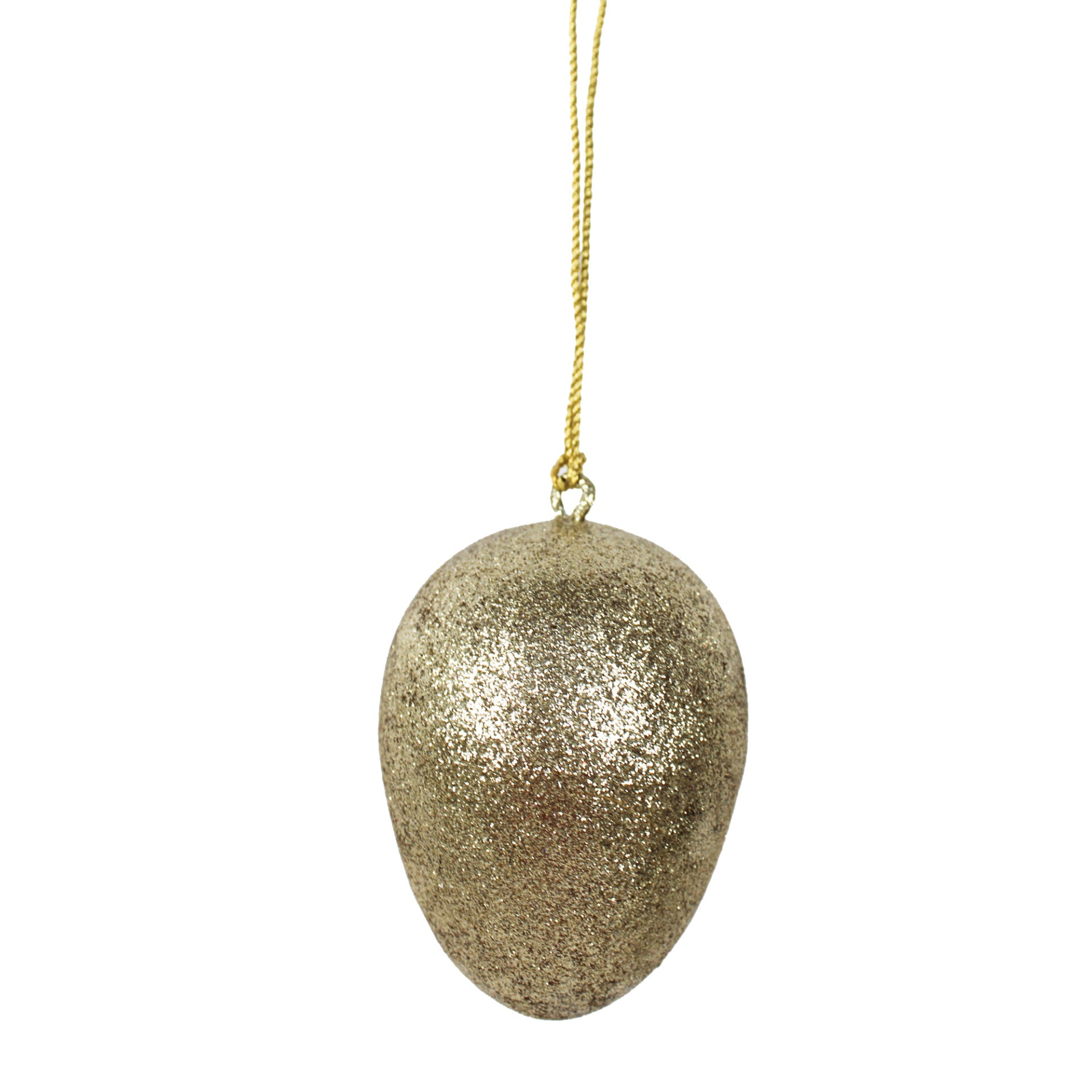 Set of 6 Glitter Oval Shaped for Christmas Tree Decoration