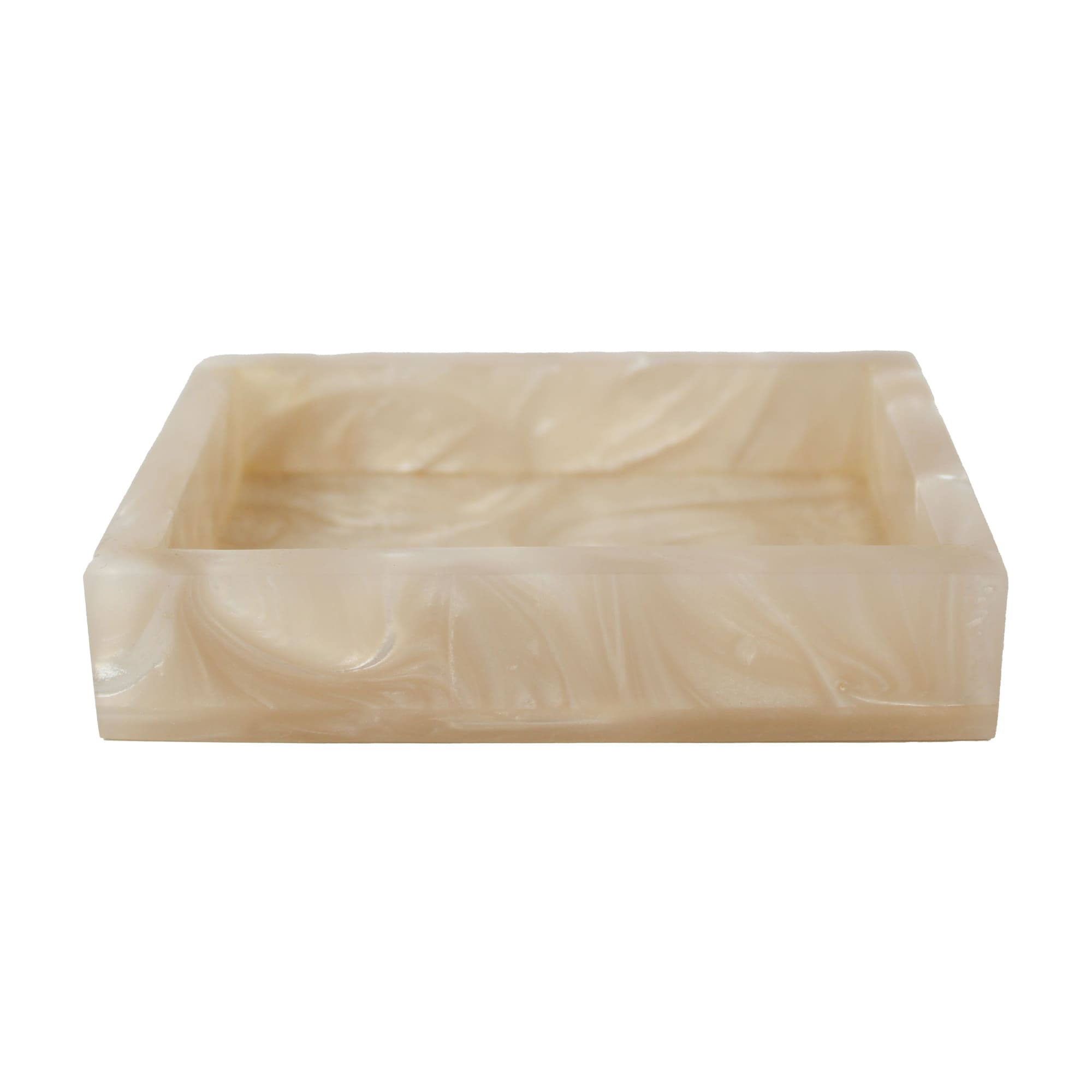 Beige Resin Soap Dish