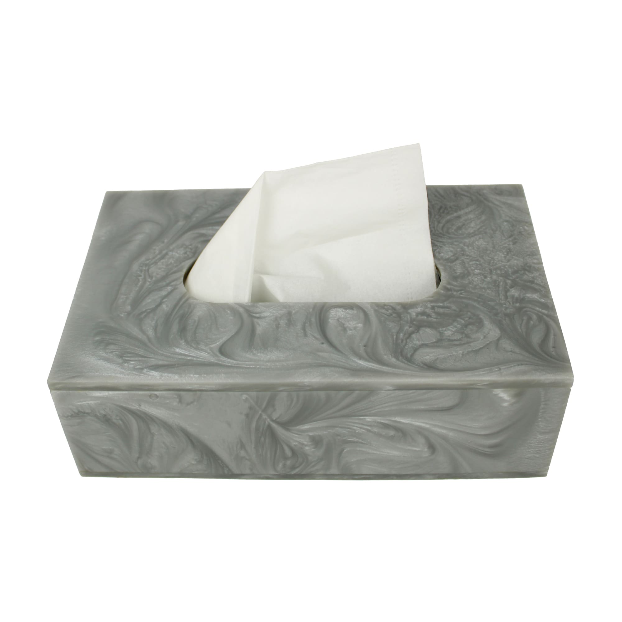 Premium Grey Resin Tissue Box