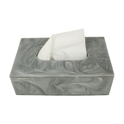 Grey Resin Tissue Box