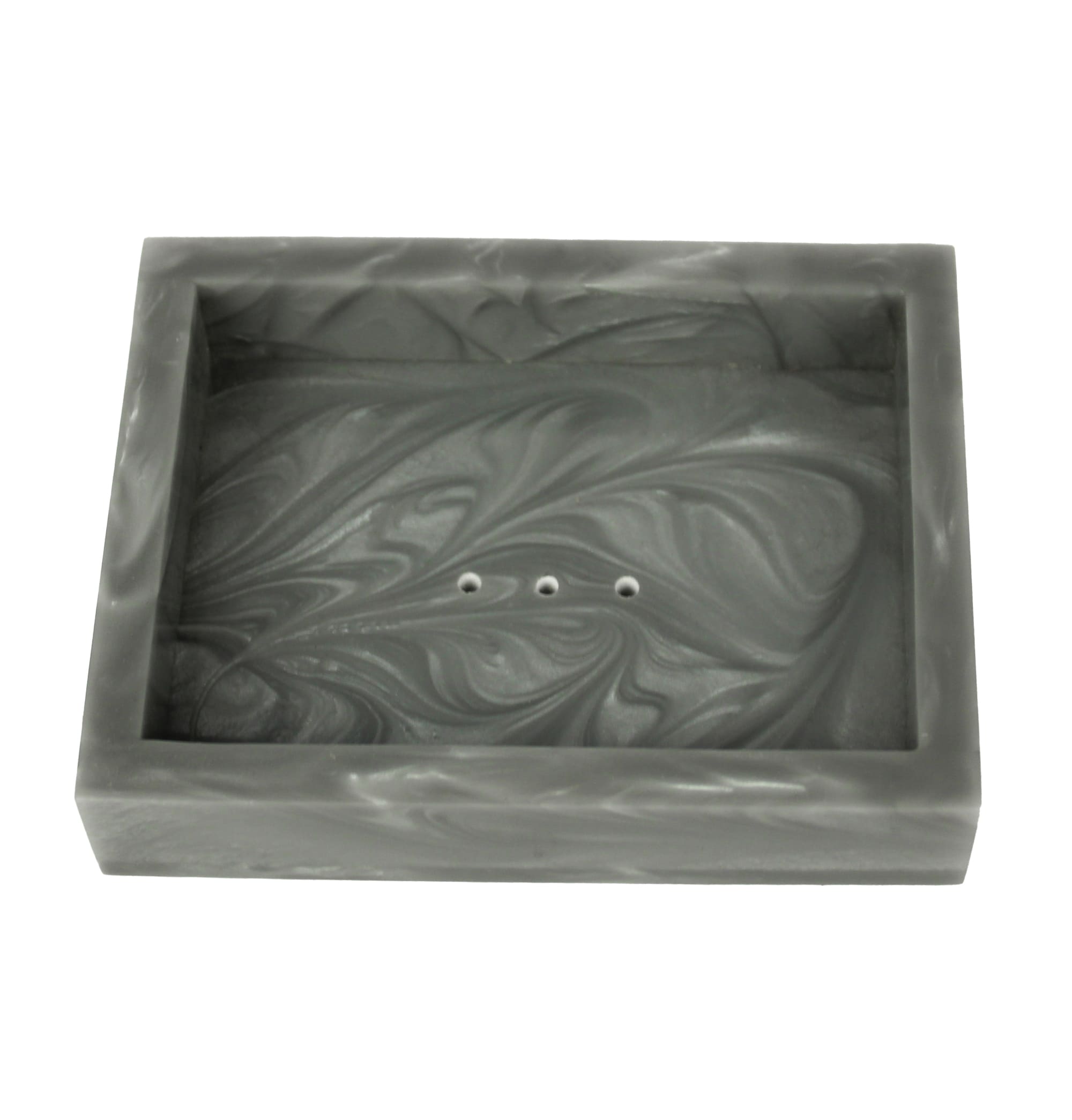 Grey Resin Soap Dish