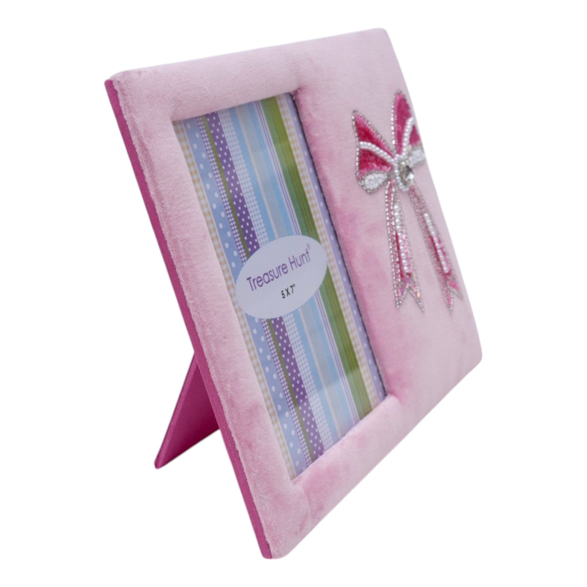 Bow Design Beaded Embroidered Photo-Frame