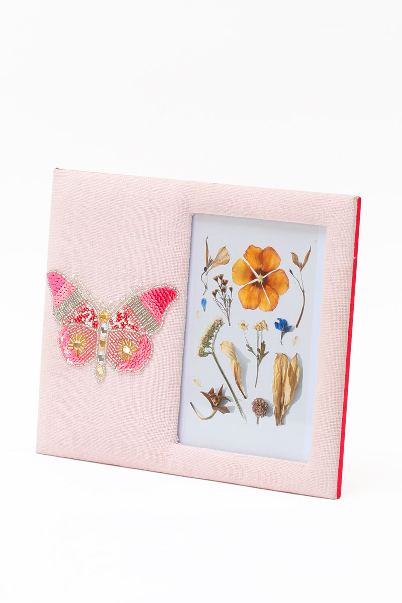 Multicolored Butterfly Embroidered Photo-Frame