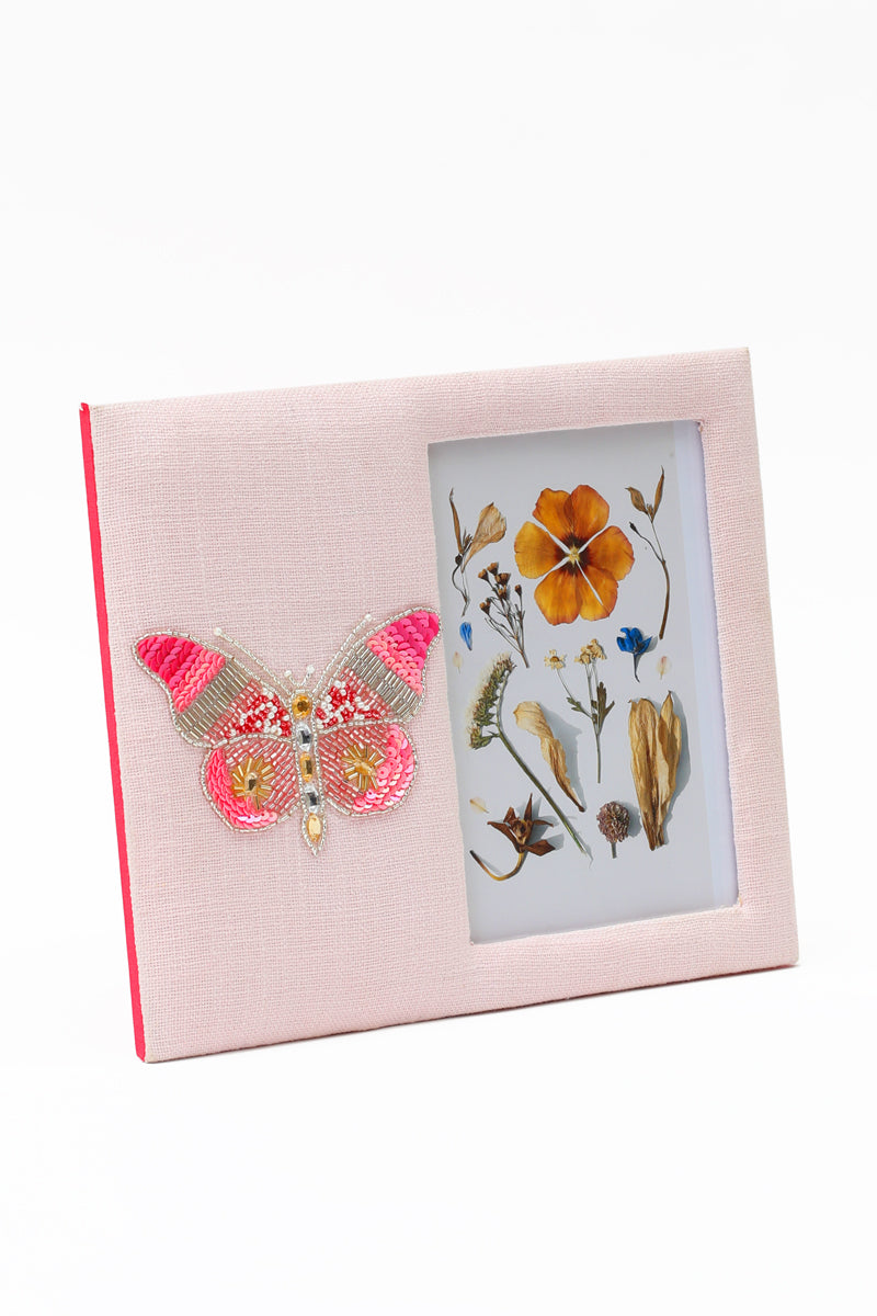 Multicolored Butterfly Embroidered Photo-Frame