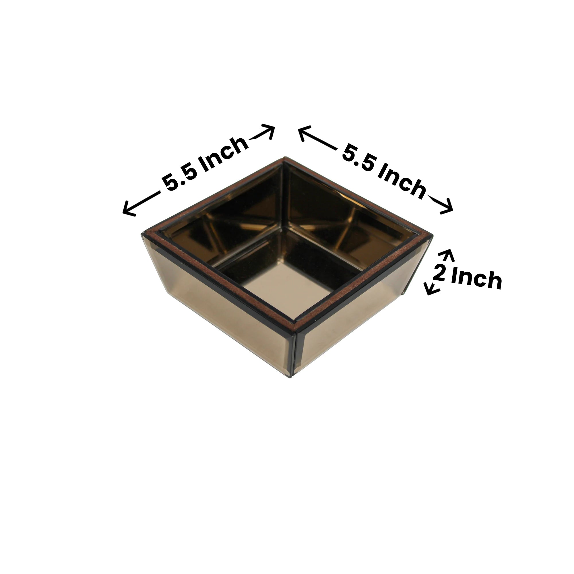 Luxury Brown Glass Tray Set of Three