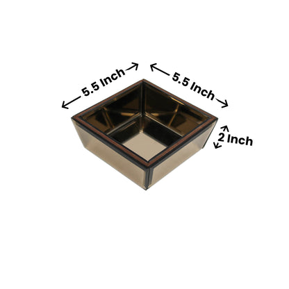 Luxury Brown Glass Tray Set of Three