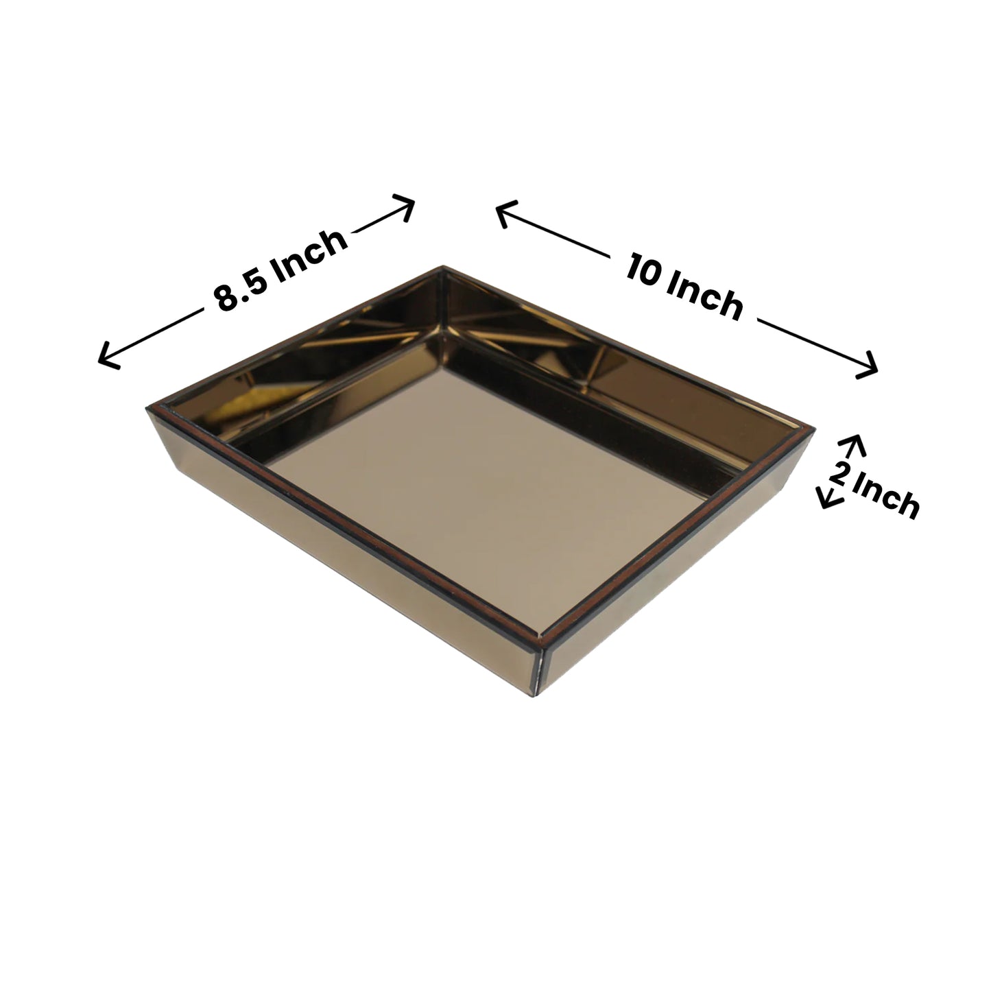 Luxury Brown Glass Tray Set of Three