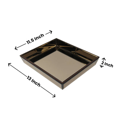 Luxury Brown Glass Tray Set of Three