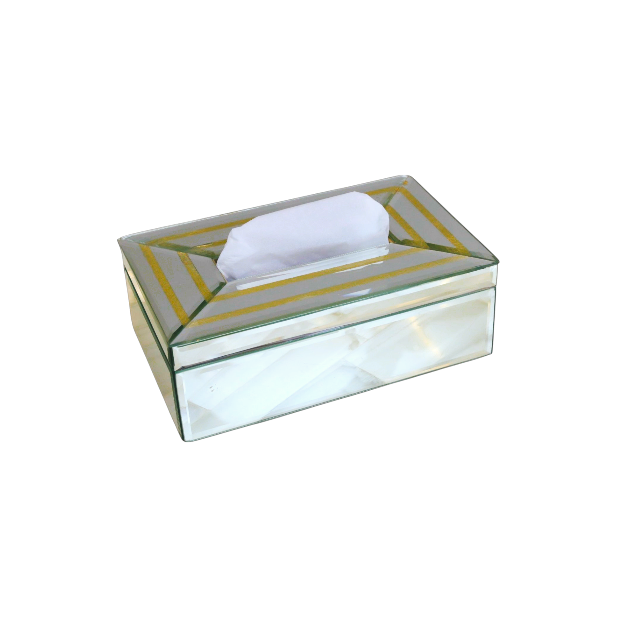 Luxury Decorative Silver Glass Tissue Box