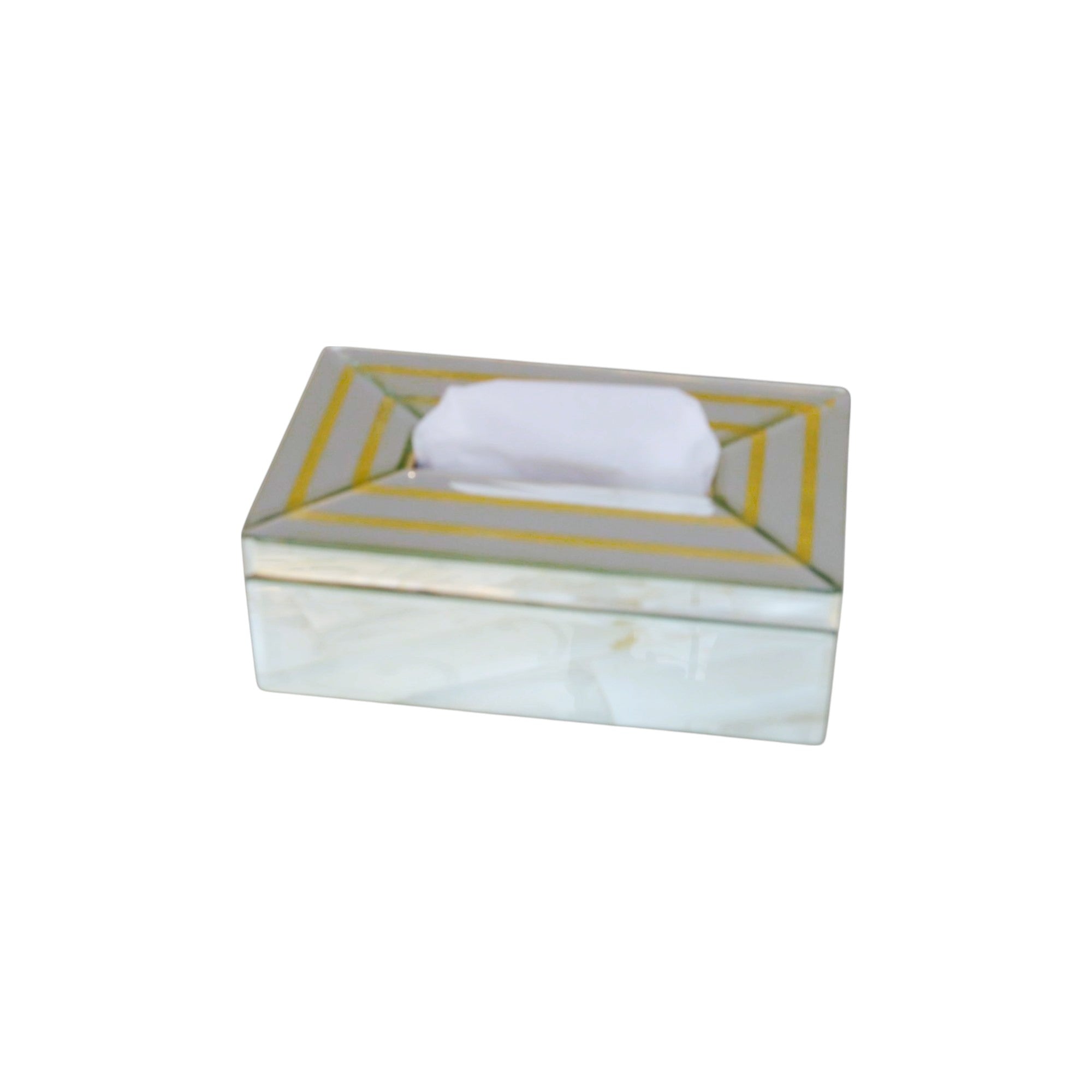 Luxury Decorative Silver Glass Tissue Box