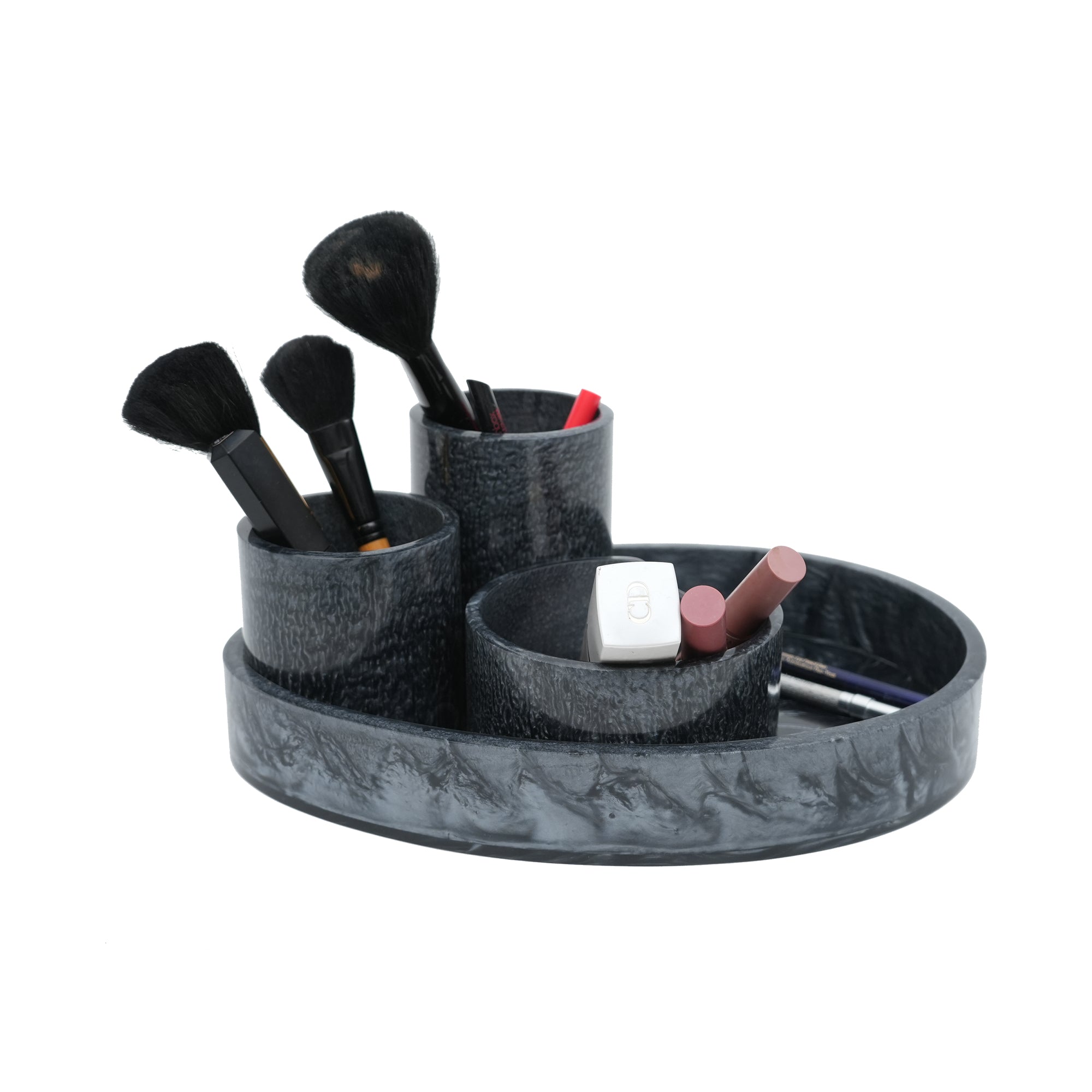  Sleek Resin Makeup Holder 