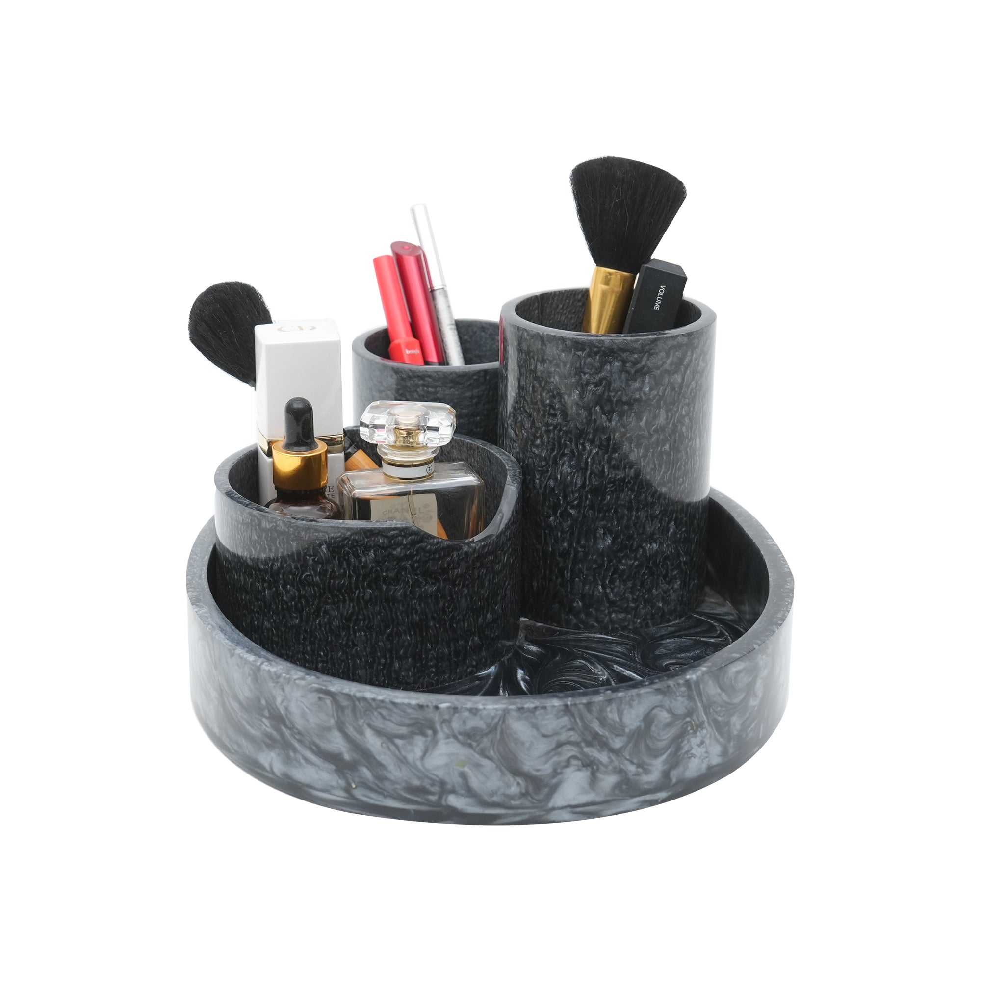  Sleek Resin Makeup Holder 