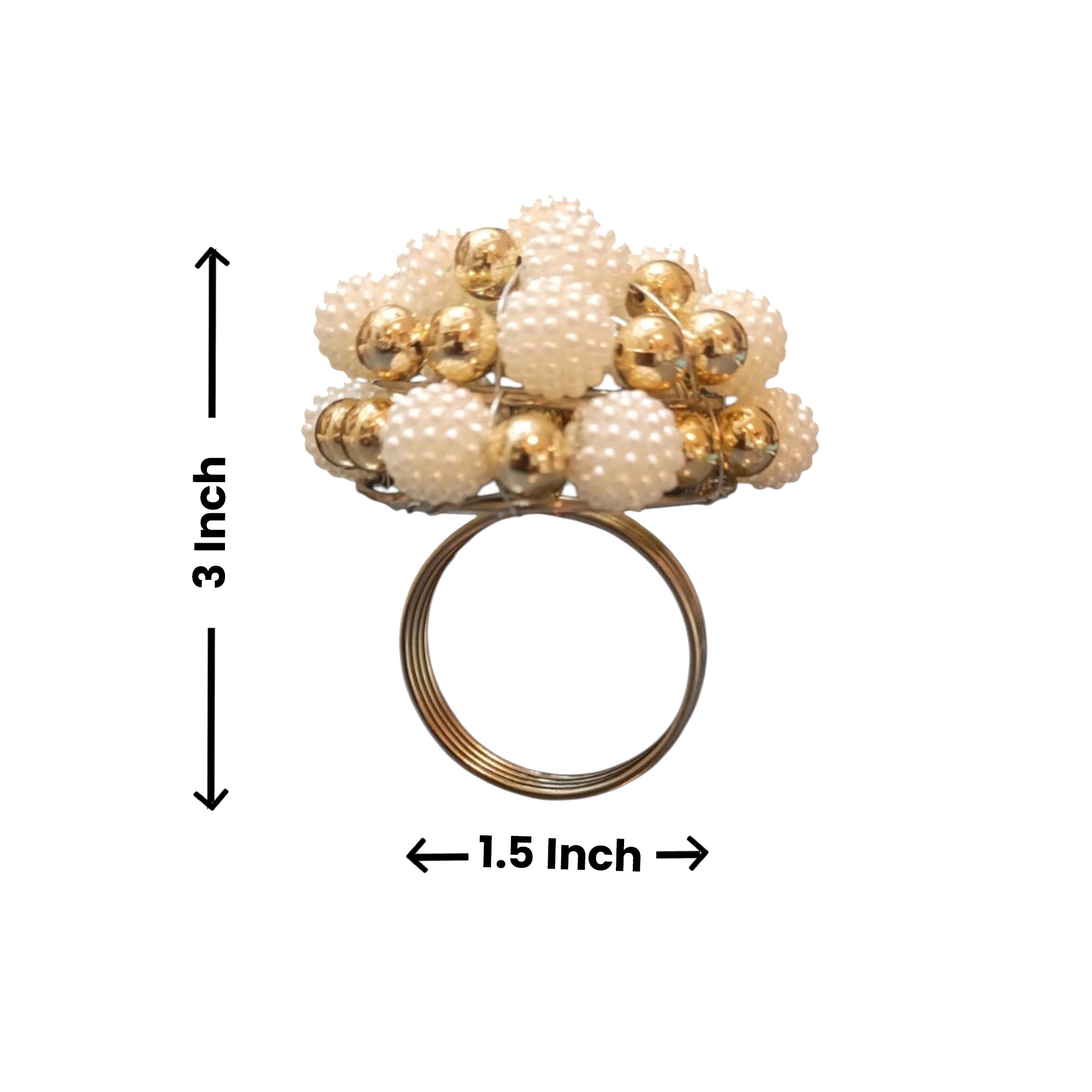 Beaded Napkin Ring Set of Four