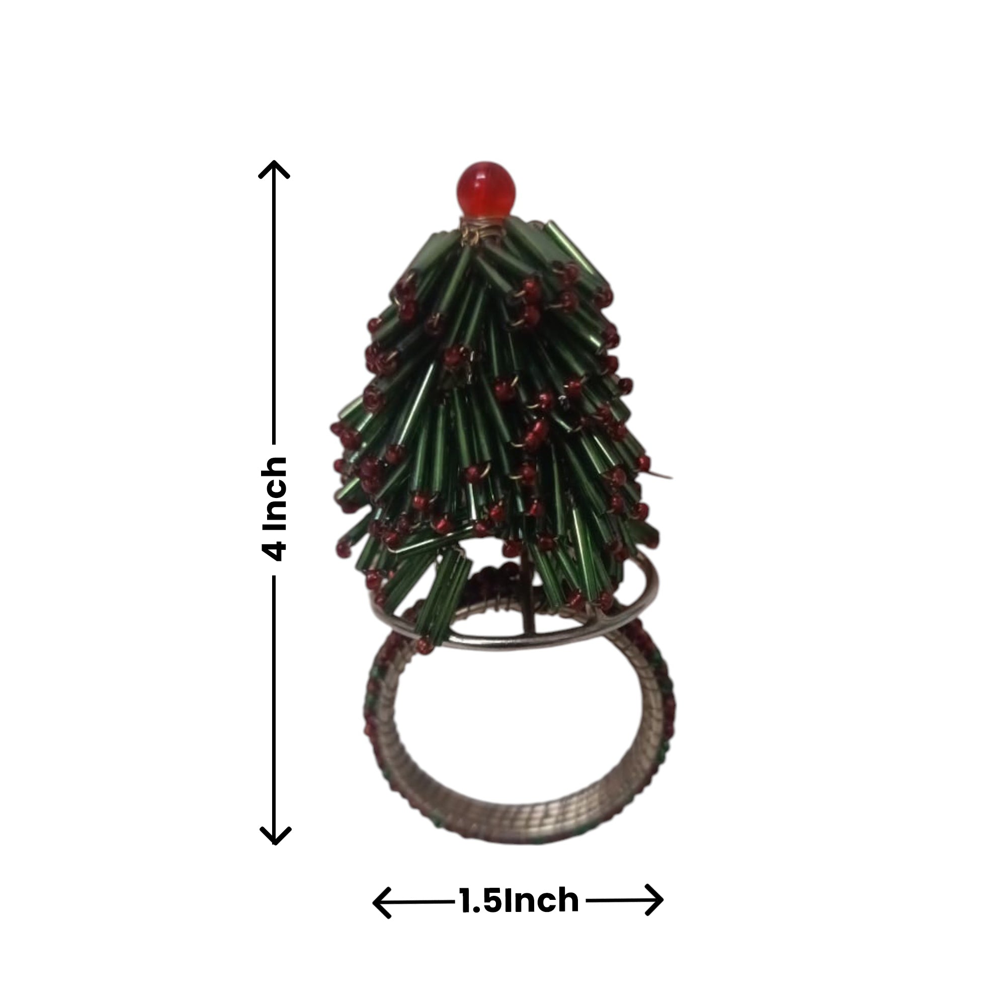 Beaded Napkin Ring Set of Four