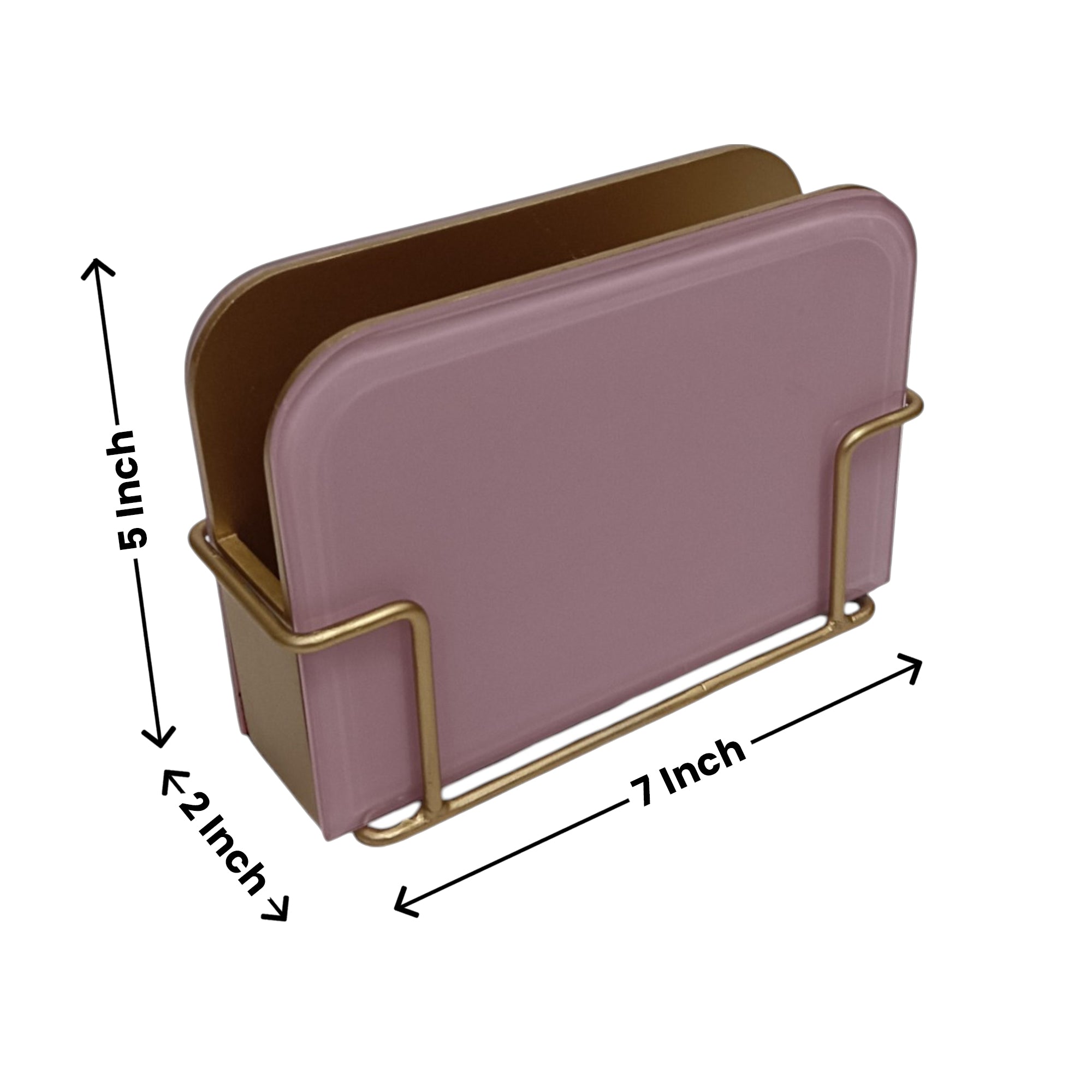 Designer Pink  Golden Tissue Holder