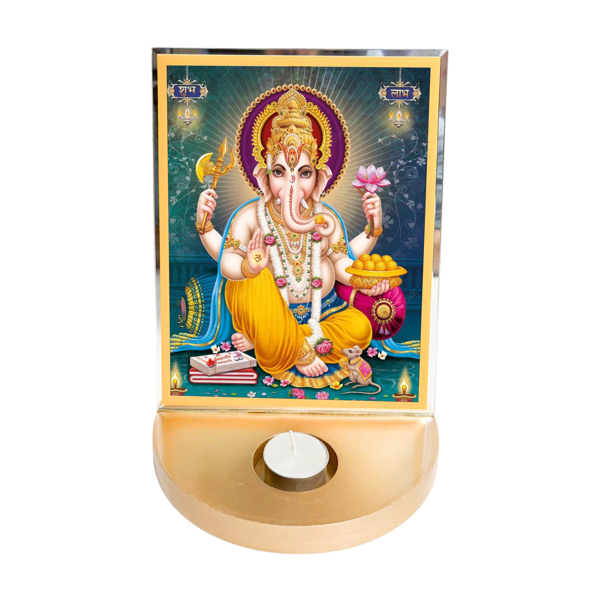 Ganesh Ji with T-light for Blessings
