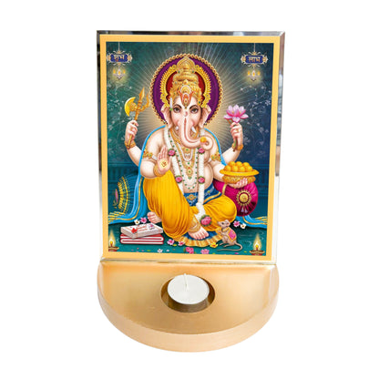 Ganesh Ji with T-light for Blessings