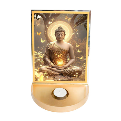 Buddha with T-light for Blessings