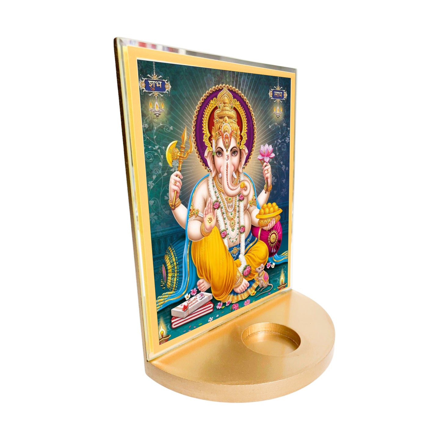 Ganesh Ji with T-light for Blessings