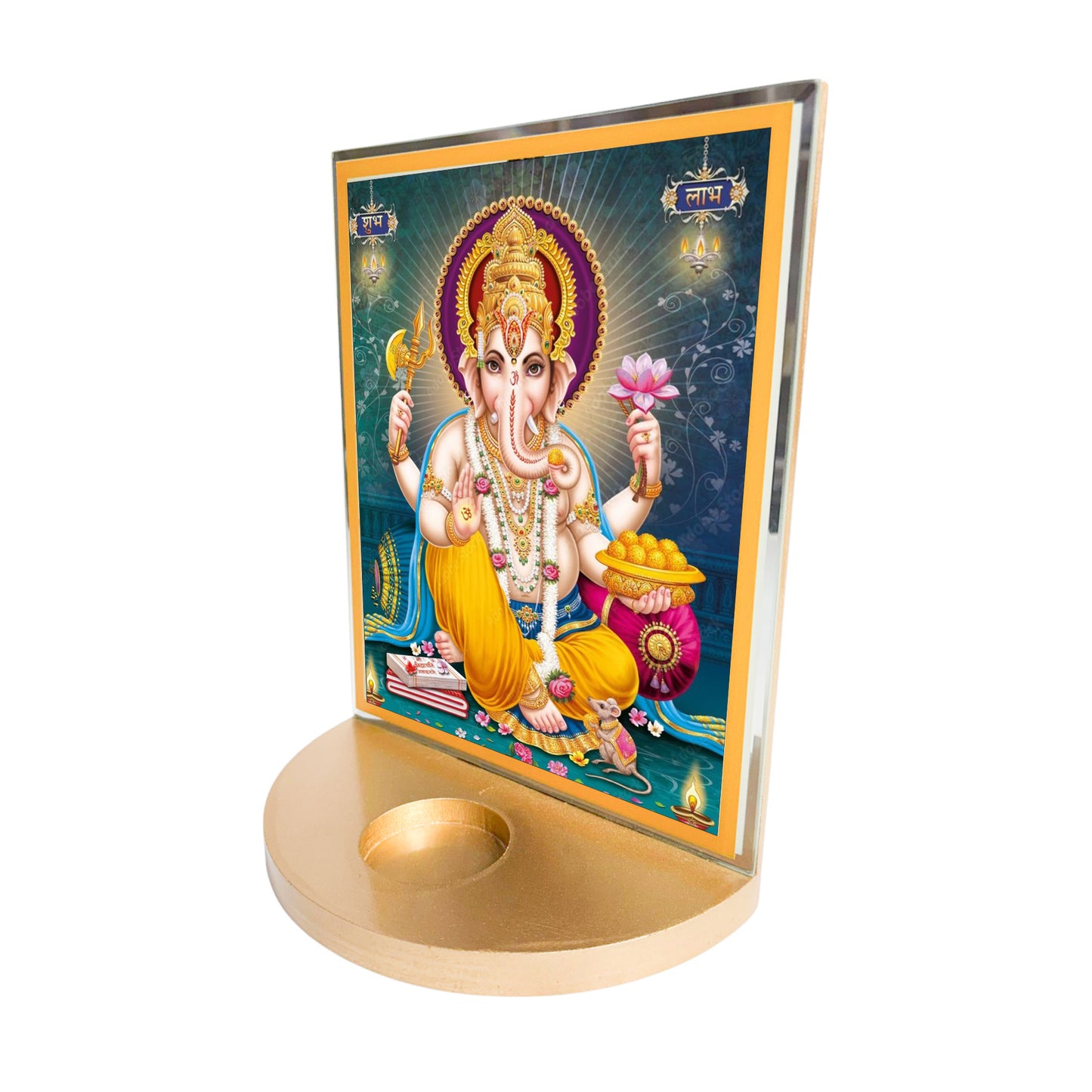 Ganesh Ji with T-light for Blessings