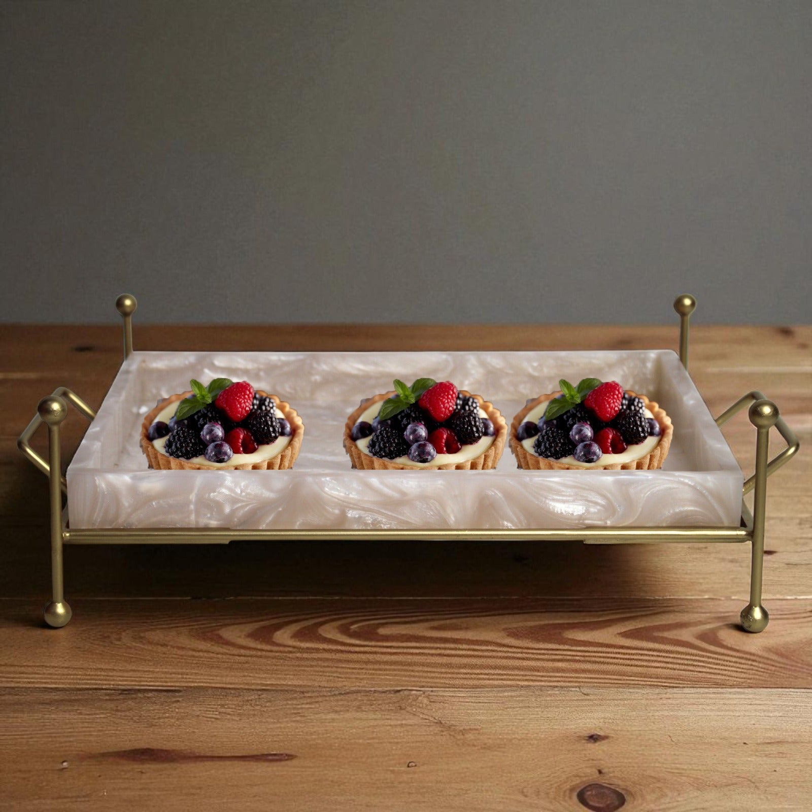 Premium Metal Cradle Serving Food Platter