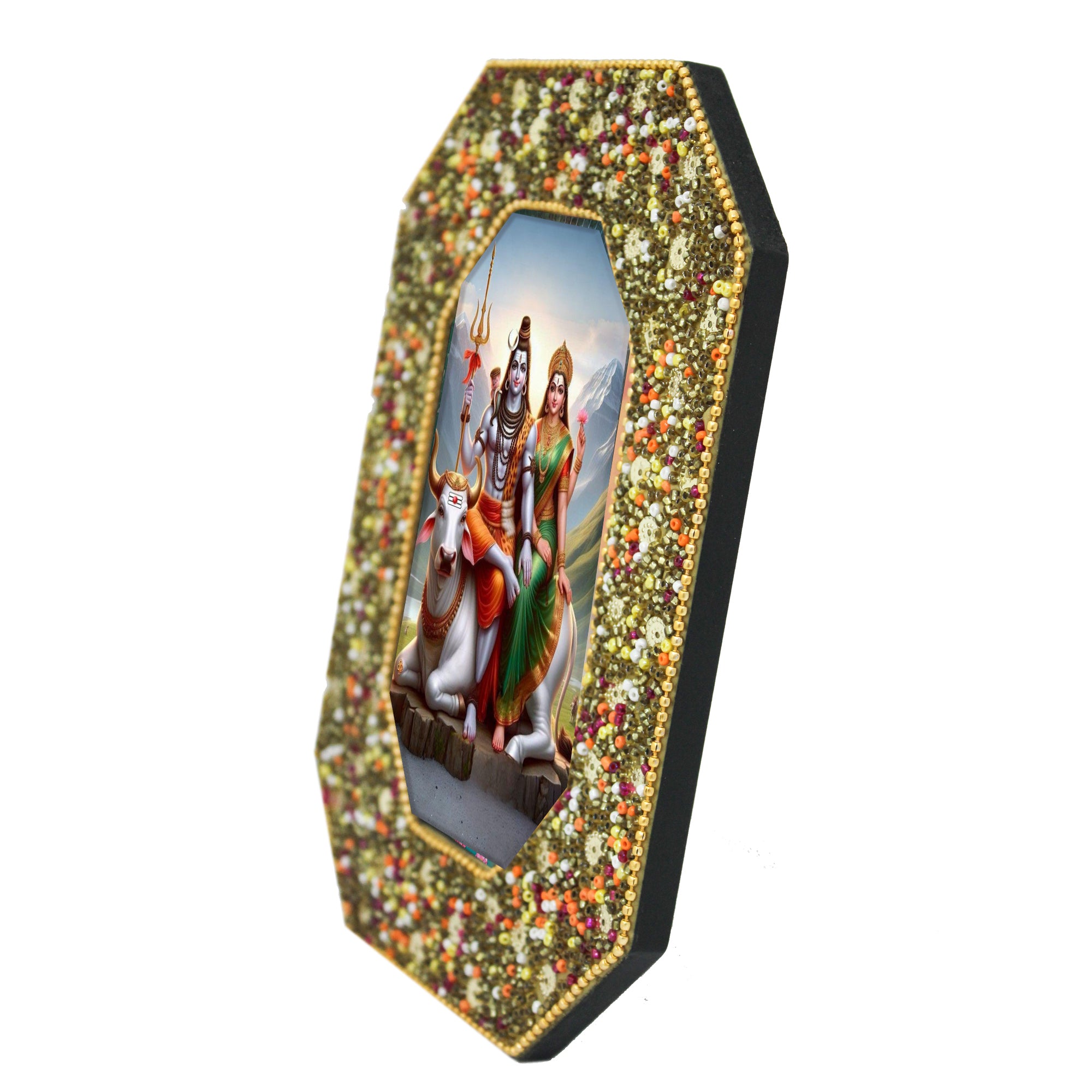 Handcrafted Lord Shiva & Goddess Parvati Ji Photo Frame