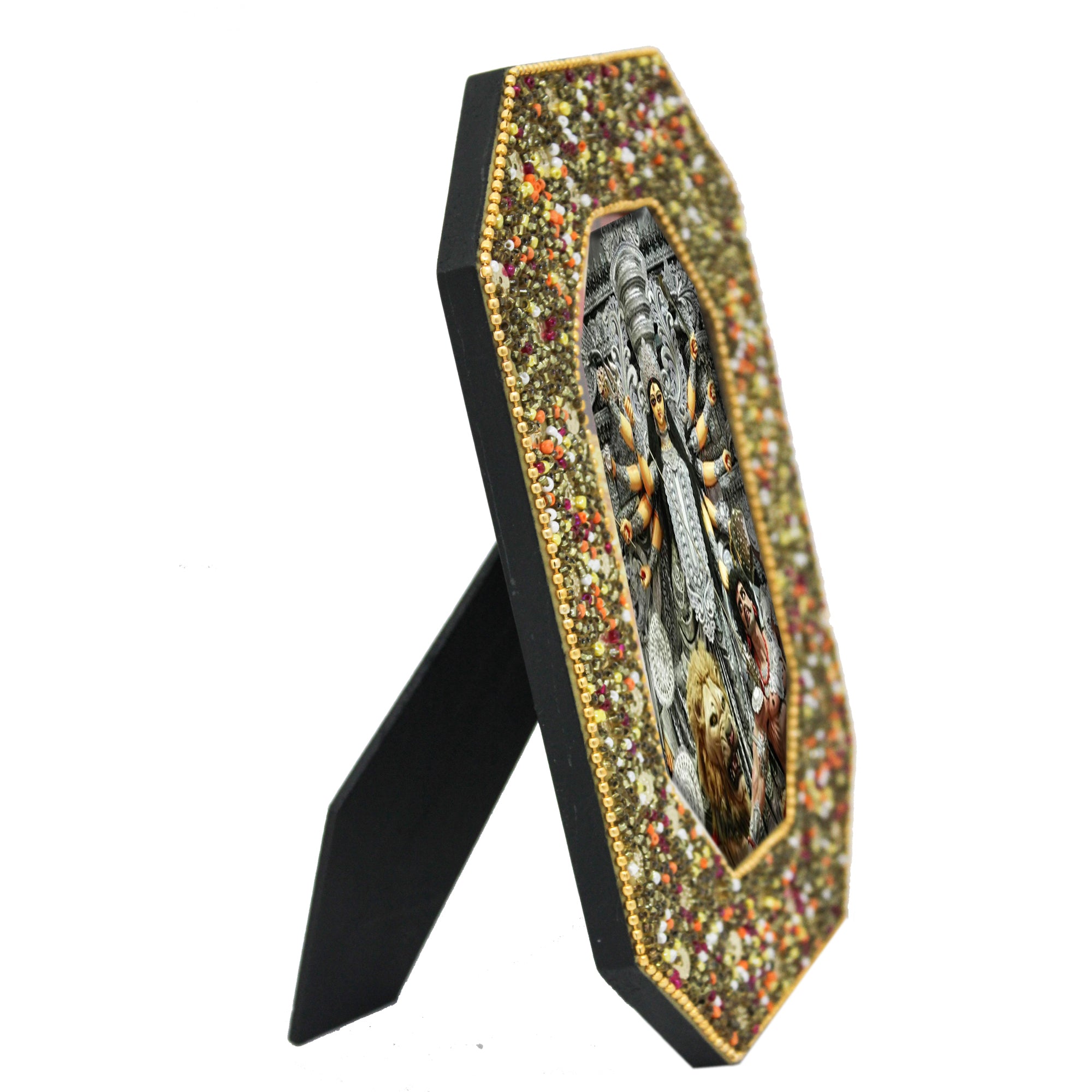 Mahishasur Mardini Durga Mata Beaded Photo Frame for Blessings
