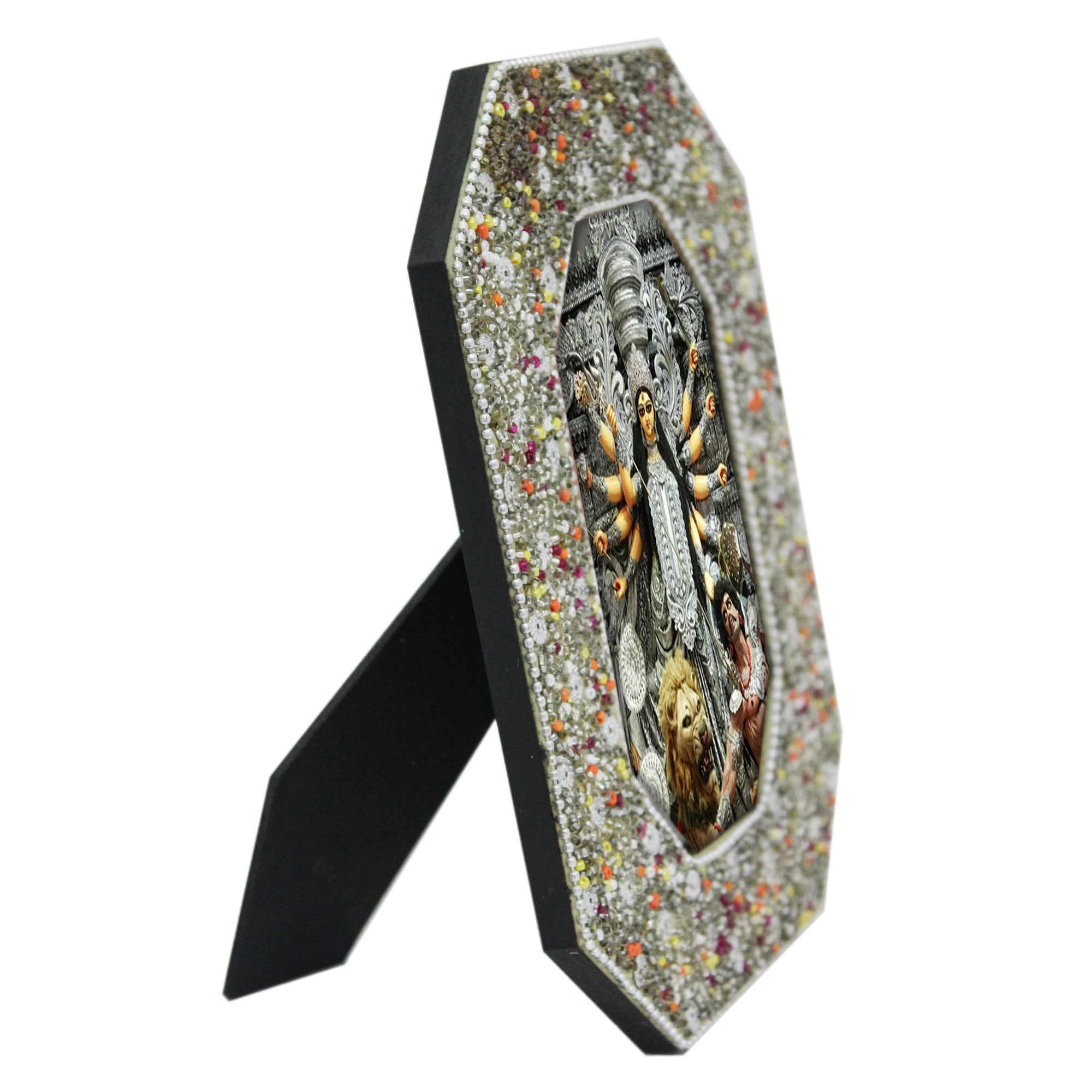 Mahishasur Mardini Durga Mata Beaded Photo Frame for Blessings