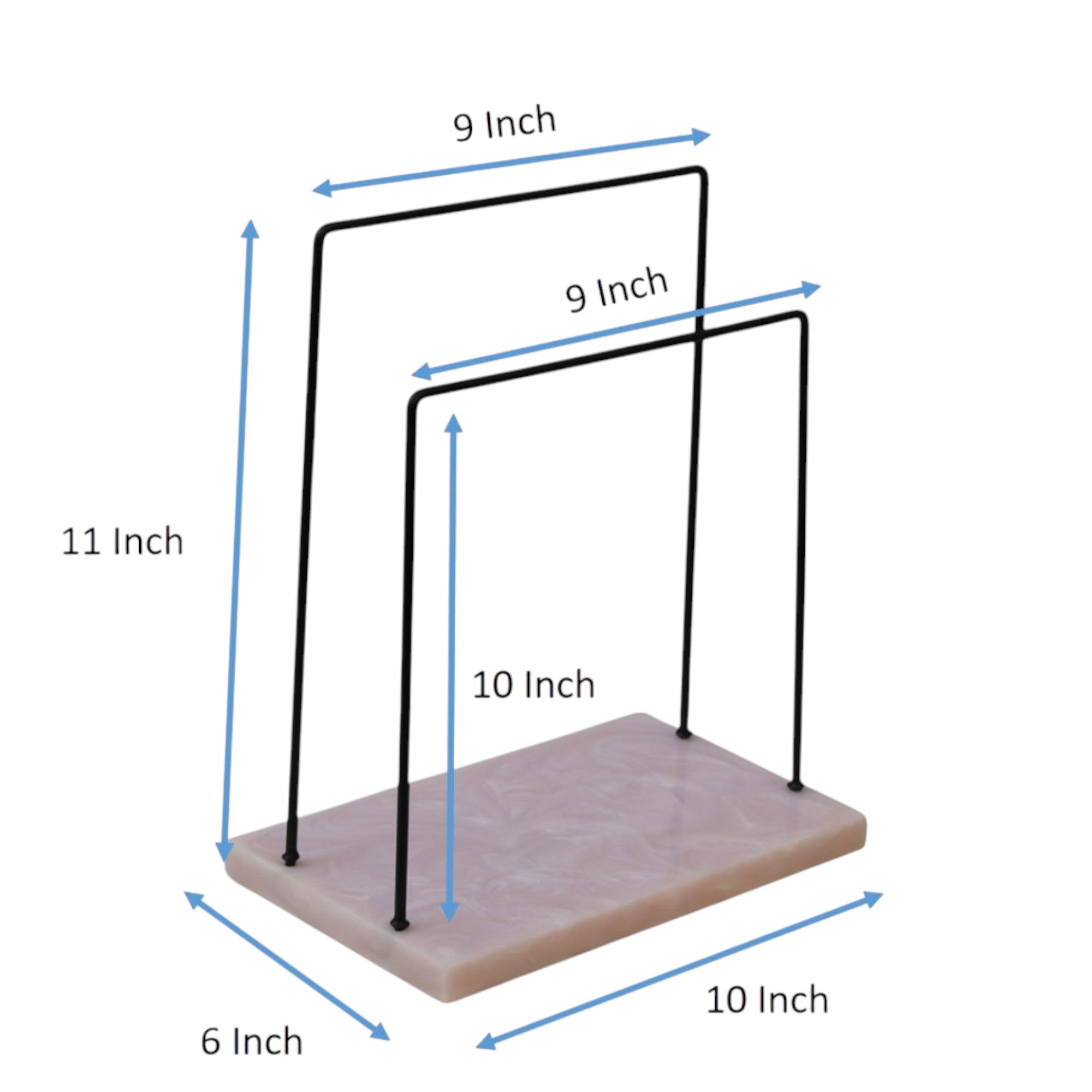 2 Steps Metal Powder Coated Towel Stand With Beige Resin Base