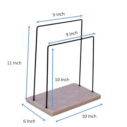 2 Steps Metal Powder Coated Towel Stand With Beige Resin Base