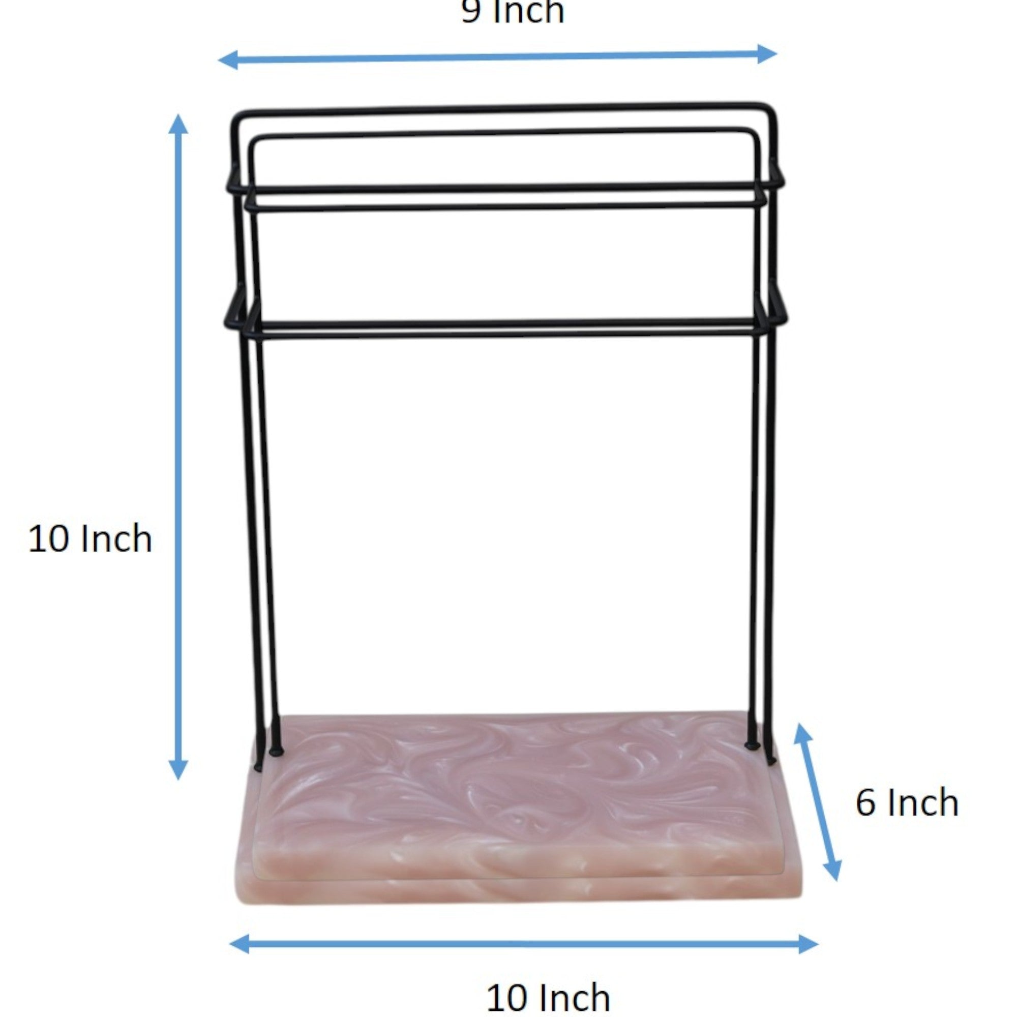 Extended Metal Black Powder Coated Towel Stand